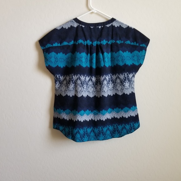 Banana Republic Popover split neck work Blouse S - Picture 4 of 4